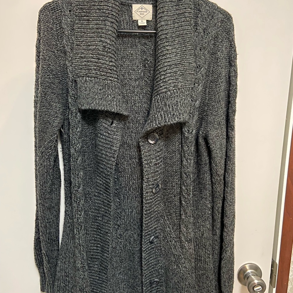 Button up gray cardigan